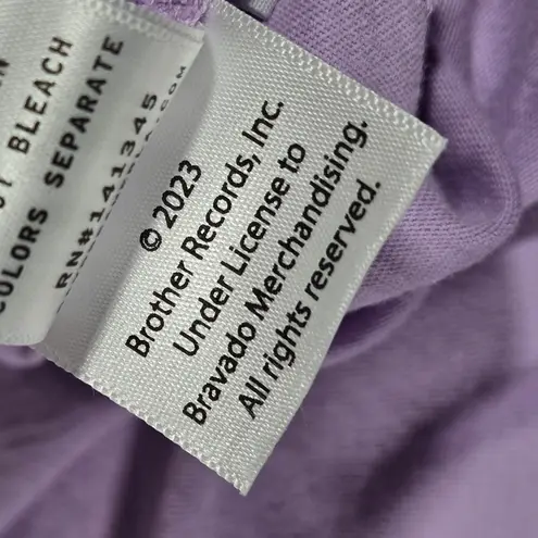 Daydreamer Beach Boys License Plate Crop Long Sleeve Merch In Lavender Bloom S