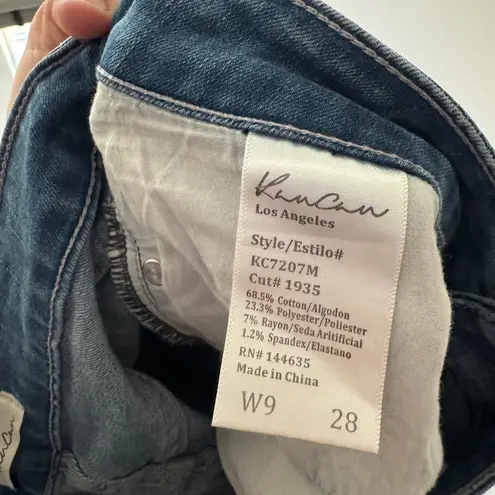 KanCan Skinny Dark Wash Distressed Raw Hem Jeans Blue Size 28