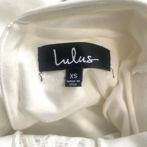 Lulus Lulu’s Promise White Lace Skater Dress - Size XS