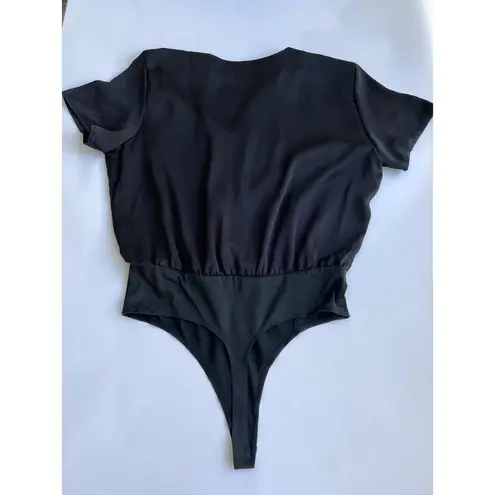 Open Edit  Wrapped Bodysuit black size medium