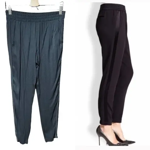 Rebecca Taylor Side Stripe Black Jogger Pants Size 2