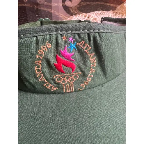 1996 Atlanta Olympics Visor Green Eastport Official Centennial Games Hat Vintage