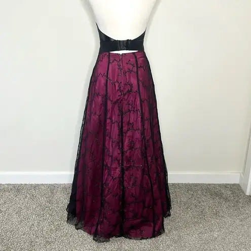 Vintage Formal Prom Maxi Skirt Black Size undefined