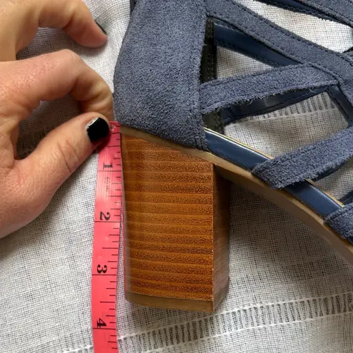 Aubrey Lynn blue suede gladiator