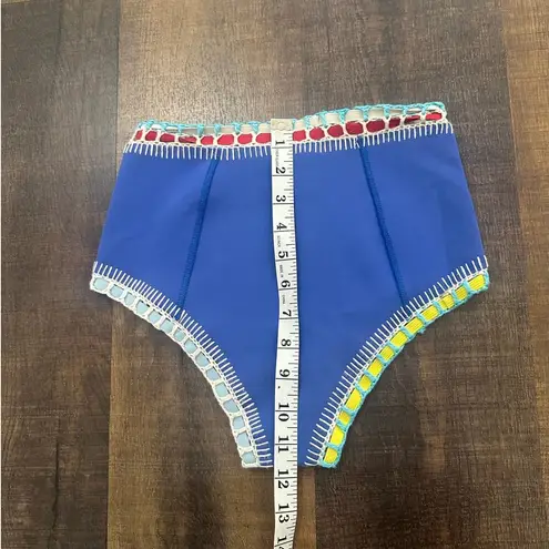 KIINI Tuesday High Waisted Bikini Bottom Size Small Blue