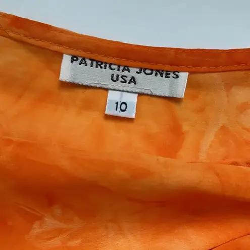 Patricia Jones Vintage orange tie dye wrap maxi skirt, size 10