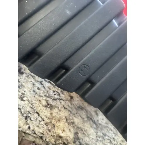 Women’s Wedge Platform Chunky Heel Round Toe Side Zipper Knee High Boots size 11 Red