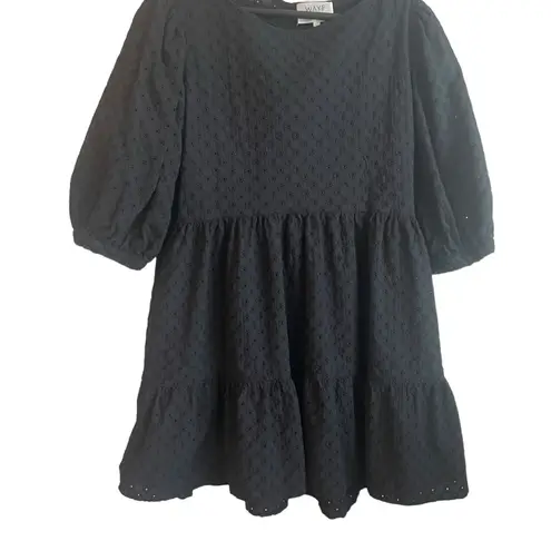 WAYF Dede x Emily Eyelet Dress L Puff Sleeve Festival Cottagecore Boho Cowgirl