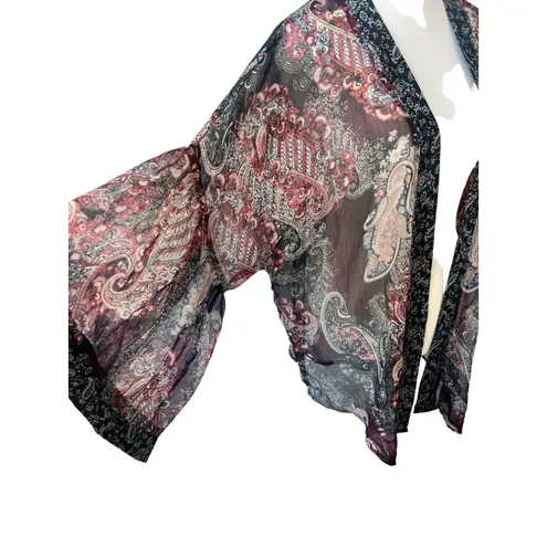 PAISLEY Sheer Kimono Coverup Top One Size Size undefined