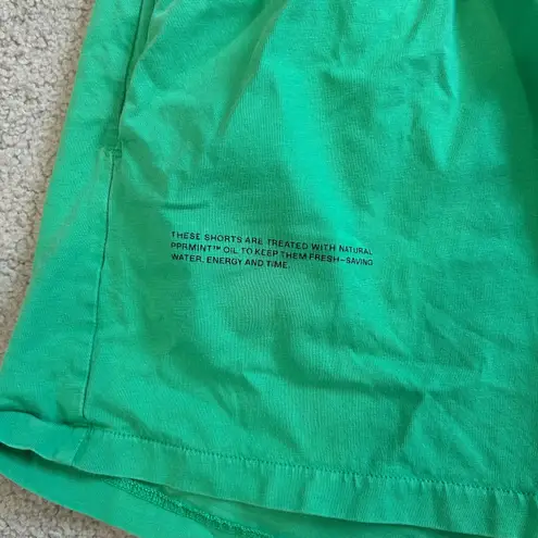 Pangaia Organic Cotton Shorts Green Pull On Loungewear Casual Womens Size XXS