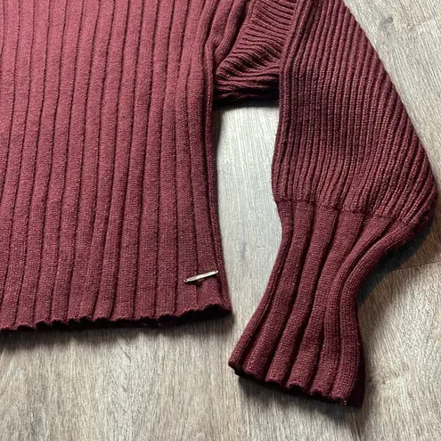 Elie Tahari Burgundy Turtleneck Sweater