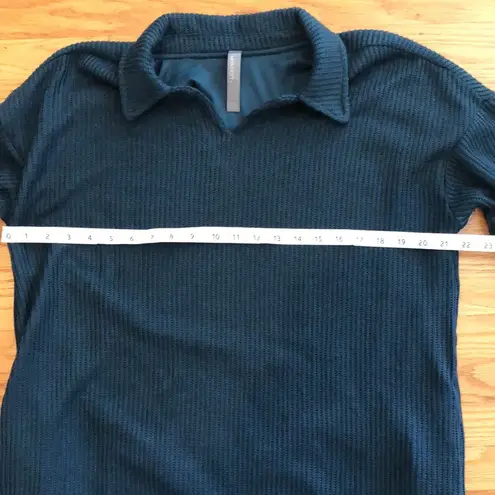 Mondetta long sleeve collar dress, green, L