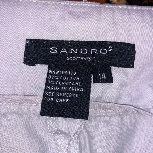 Sandro Women's Light Grey Capri Pants size 14