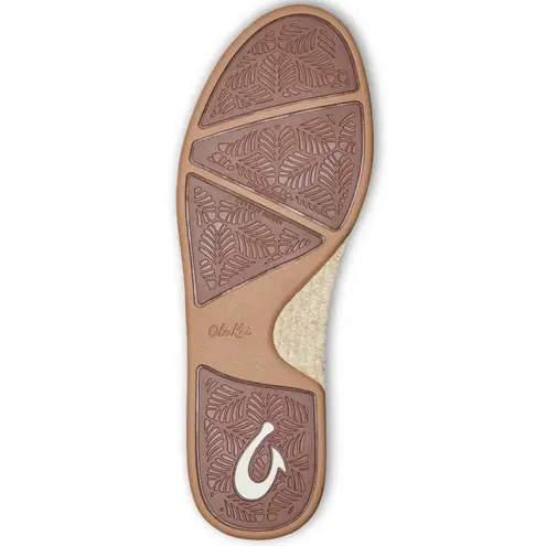 Olukai Pink Rose Sea Salt Canvas Women's Kuala Pa'a Kapa Slip On Espadrille