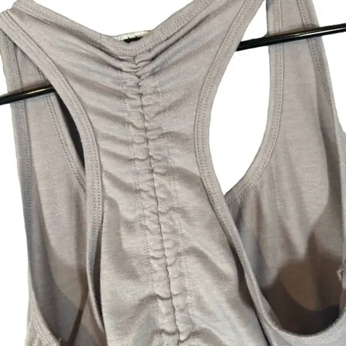 Zobha Lilac Athletic Ruched Racerback Running Casual Tank Top Women Sz S