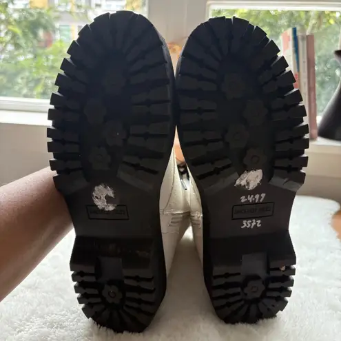 Sincerely Jules White Lace Up Ankle Boots Combat Booties Platform Chunky Sole 8M Size 8