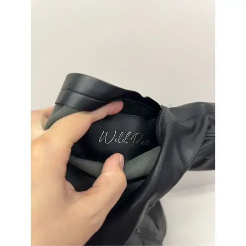 Wild Pair  Chunky Heel Platform Booties Black Size 9.5 Sock Like Fit Block Heel - Image 7