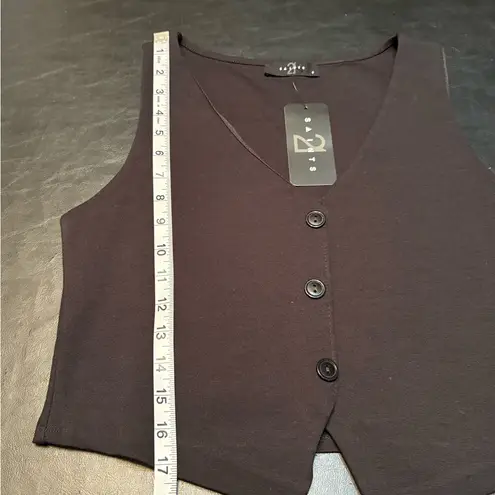21 Saints Black Women's Buttoned Vest size S NWT