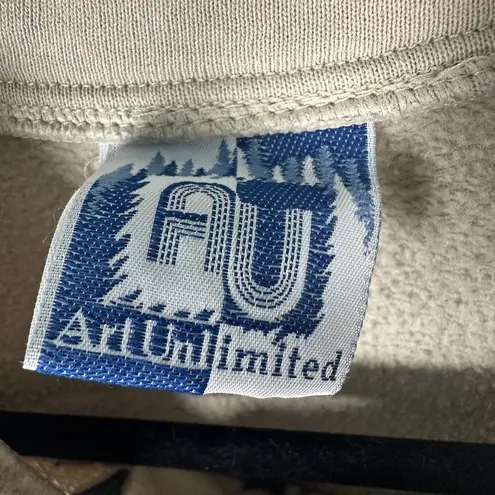 Art Unlimited Vintage Aztec Mayan First Nations Embroidered Zip Sweater Large