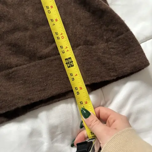 Vintage 80s 90s Womens Size Medium Brown Wool Knit Sweater Holiday Fall Autumn