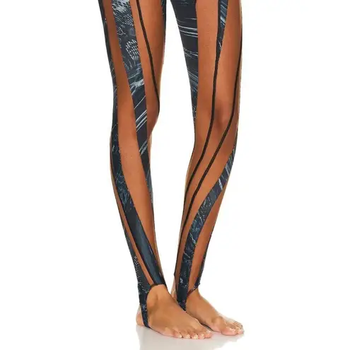 MUGLER Womens Long Sleeve Jumpsuit in Warped Snake Black Nude 34 New Catsuit Size undefined