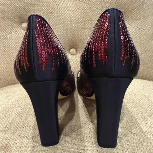 Jimmy Choo Billie 85 Sequin Block Heel Pumps