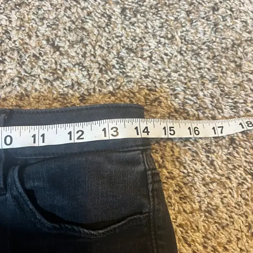 American Eagle Super Hi Rise Jegging Jeans Black Ripped Knee Women Size 8 Short