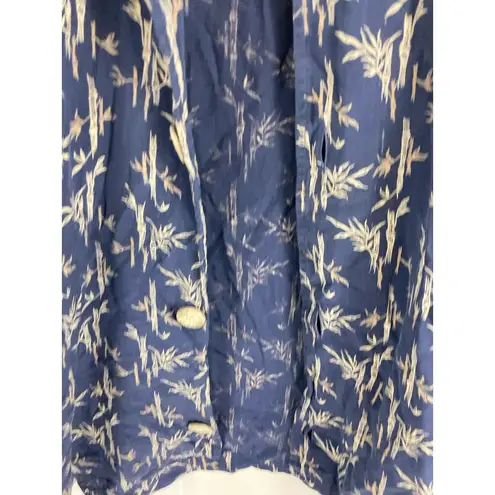 Chico's  Silk Bamboo Pant Print Button Up Blouse Size 0 / Small