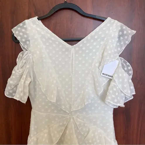 Walter Baker NWT White Ruffled Vickie Dress Size 6