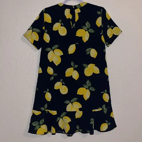 Mud Pie Lemon Print Dress summer short sleeve fun garden party bbq casual dress