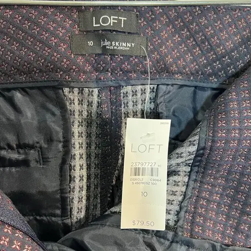 Ann Taylor LOFT Julie Skinny Dark Navy Blue Ankle Dress Pants Womens Size 10 NWT