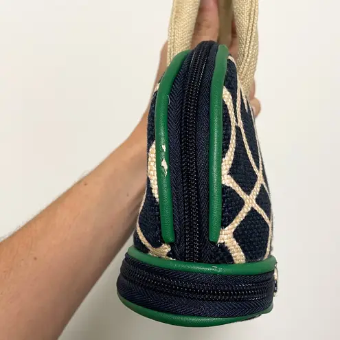 Spartina 449 Spartina Daufuskie Island Chaplins Landing Linen Leather Makeup Cosmetic Bag