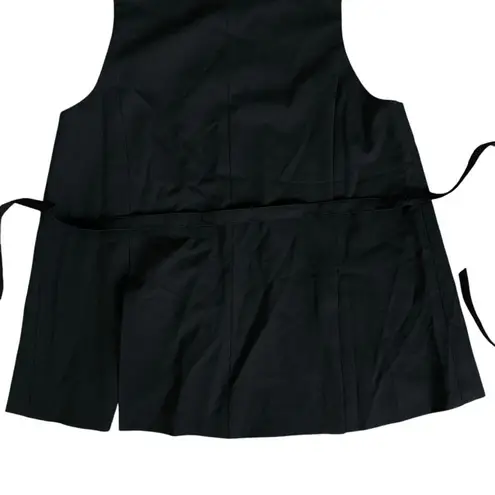 Universal Standard Jenny Black Wool Sleeveless Jacket Vest Tie Belt XS NEW