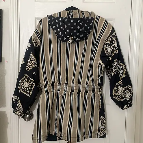 Obermeyer Vintage Ski Jacket With Packable Hood Size 10 Brown and Black EUC