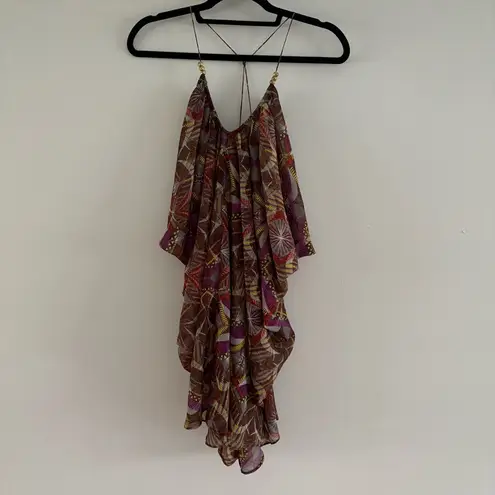 Apostrophe  Coverup Sheer Abstract Geometric Swim Summer Beach Lightweight Flowy