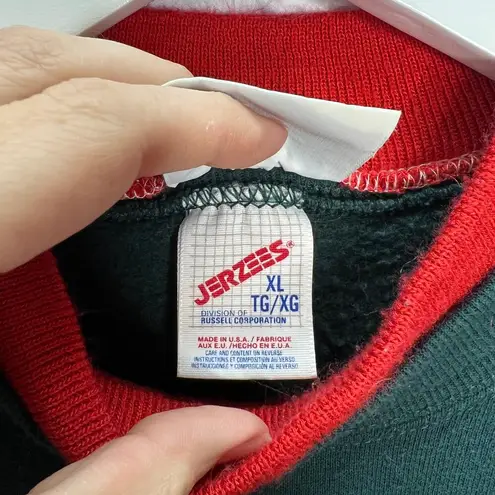 Jerzees Vintage  Morning Sun 90s Cardinal Sweatshirt Size XL Green Graphic thumbnail 5