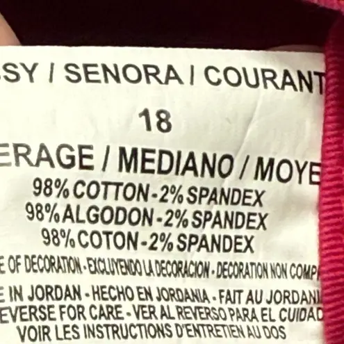 Gloria Vanderbilt Sadie modern fit slim pomegranate size 18 NWT