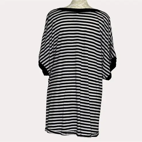 Z Supply  Angel Dolman Boxy Knit Top Blouse Stripe Black M