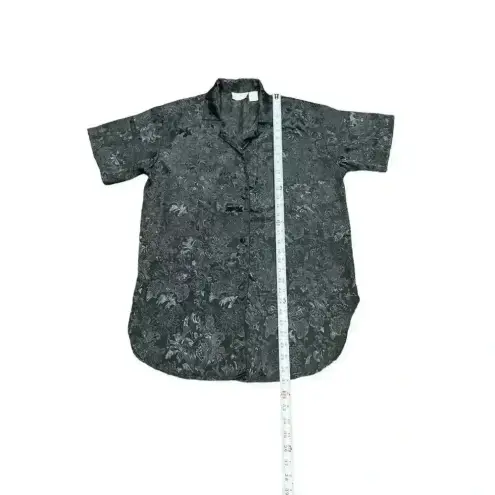 Victoria's Secret  Vintage Gold Label‎ Sleep Shirt Size Small Black Short Sleeve