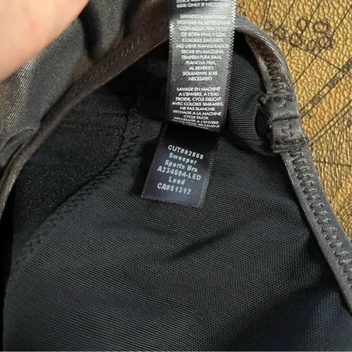 Koral Womens size S Sweeper Versatility Sports Bra Grey Lead Spaghetti Strap Gym