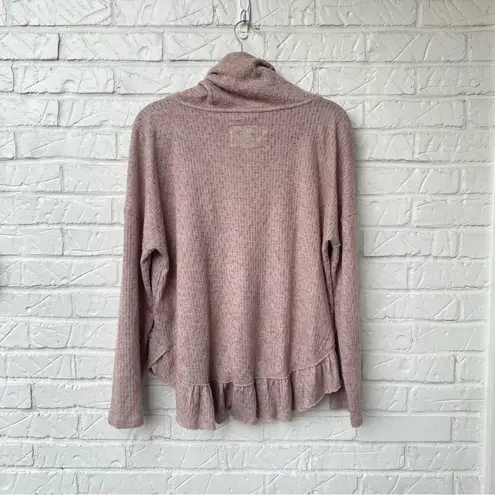 Maeve Anthropologie Addie Ruffled Hacci Pullover Sweater Size M Neutral Taupe