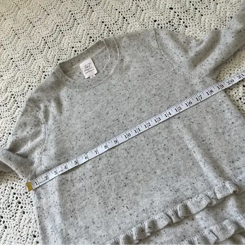 Cinq à Sept Cinq a Sept Adiella Ruffled Cashmere Knit Sweater Gray (XSmall)