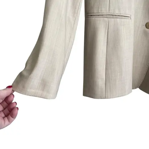 Lafayette 148 Women Jacket 16 Wool Silk Career Blazer Classic Capsule Business Tan