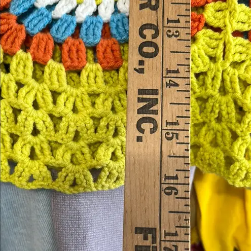 SEMS EYES NEW YORK CROCHETED TOP Cute Summer Top, Granny Square, Festival Top Yellow Size undefined