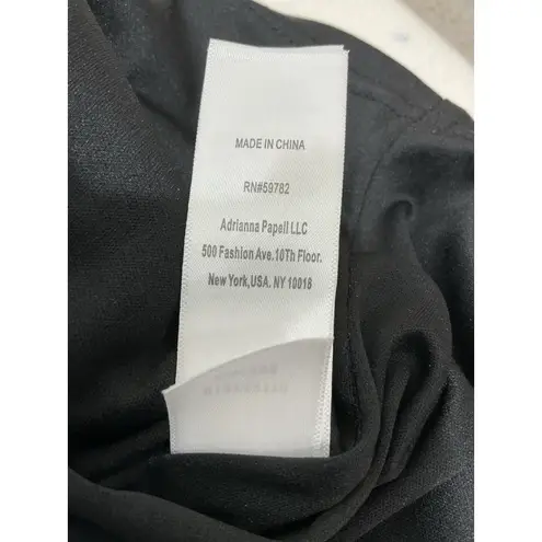 Adrienne Womans Papell Black Cap Sleeve Scalloped Hem & Neck Above Knee Dress 2