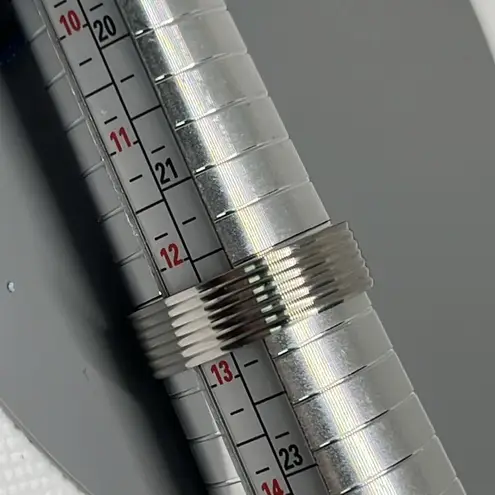 Handmade Stainless Steel Ridged Textured Comfort-Fit Ring