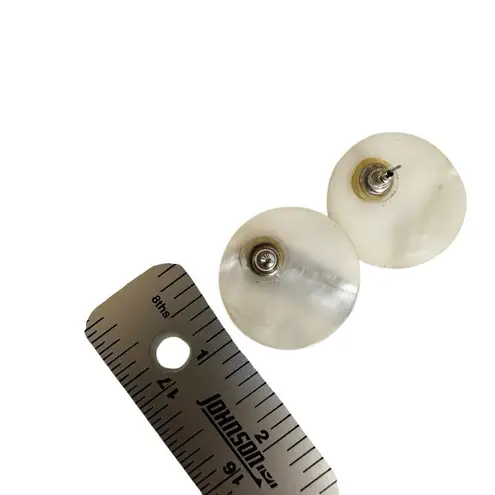 Vintage Mother of Pearl Carved Statement Earrings