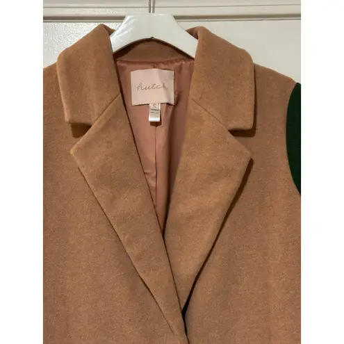 Hutch Blaire Coat Double Breasted Nude Green Lavender Size Small NWOT Timeless