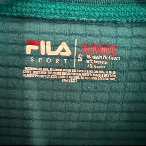 FILA  Sport Running Jacket‎ Women's Small Green Thumbholes Half Zip Stretch - Image 5
