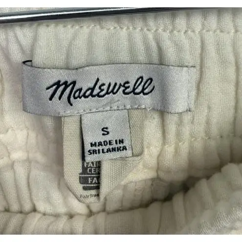 Madewell  Pants Womens Small White Cotton Gauze Pull On Casual Beachy Comfy